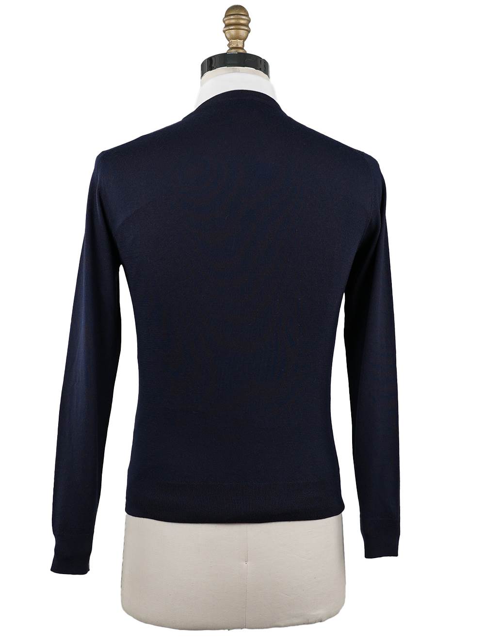 Isaia Blue Wool Sweater V-neck