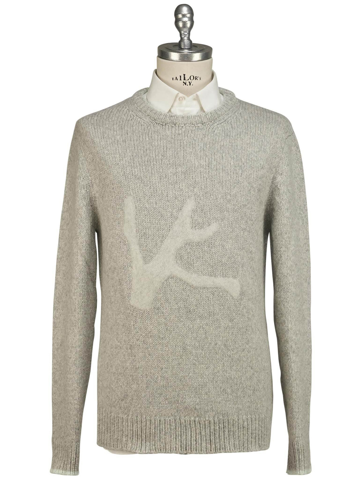 Isaia Blue Cashmere Sweater Crewneck