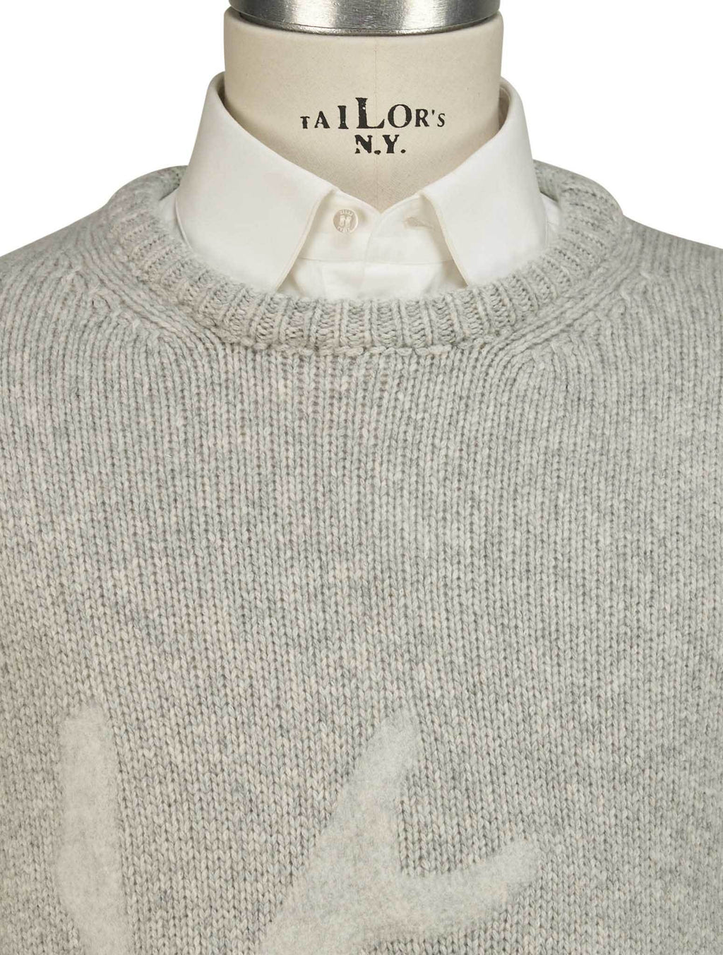 Isaia Blue Cashmere Sweater Crewneck