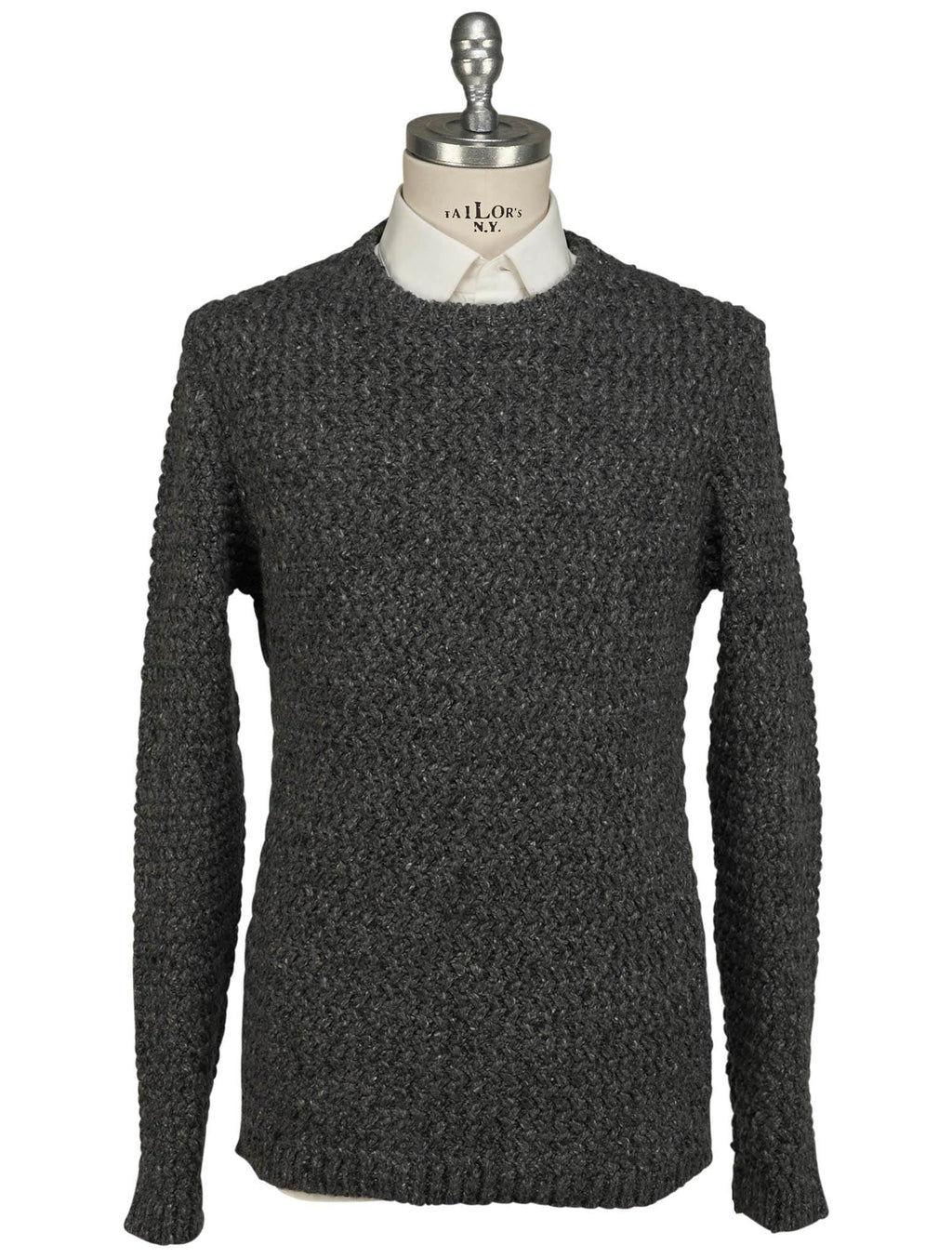 Isaia Isaia Gray Cashmere Sweater Crewneck Gray 000