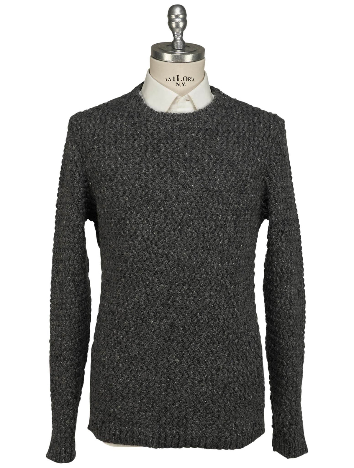 Isaia Isaia Gray Cashmere Sweater Crewneck Gray 000