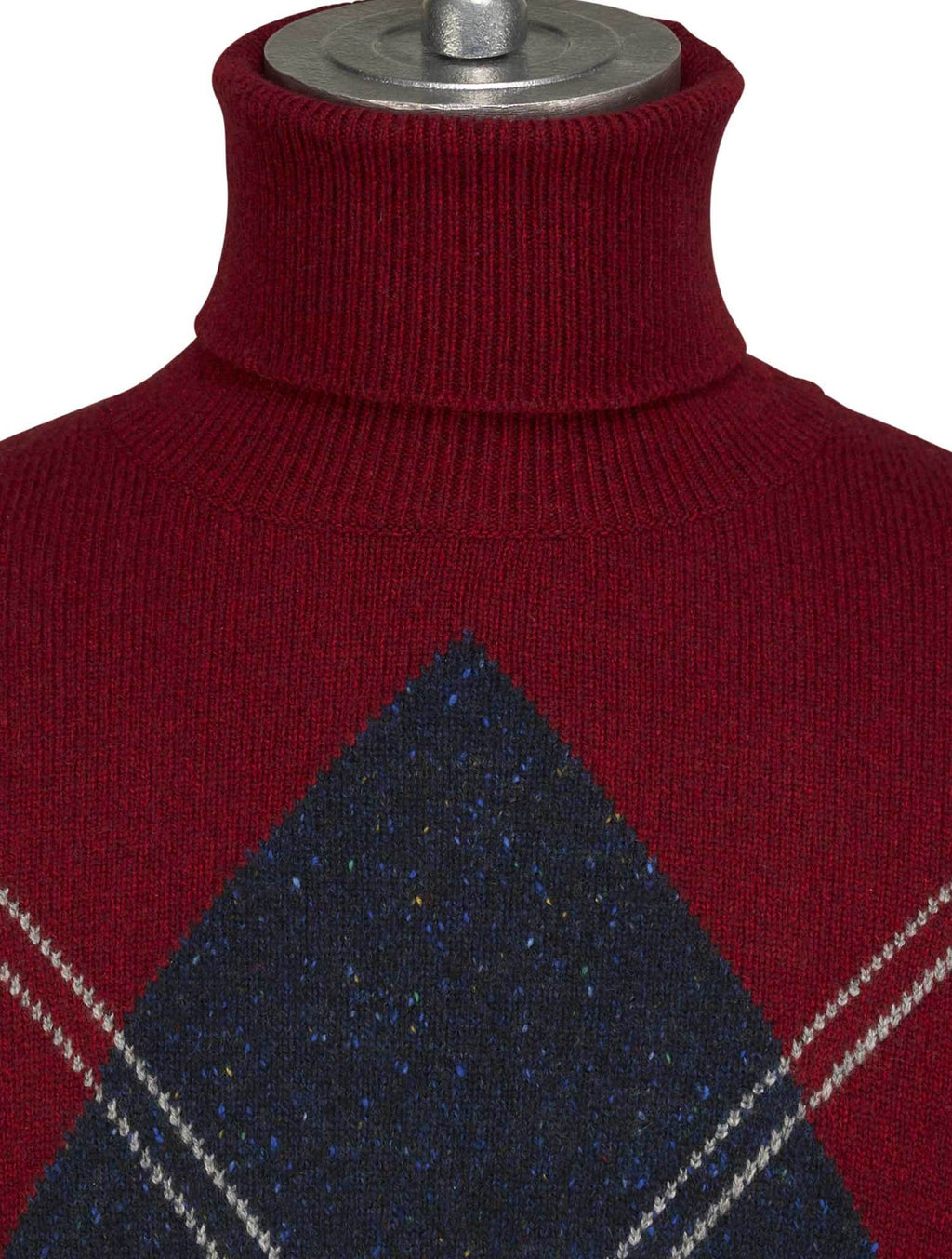Isaia Multicolor Wool Sweater Turtleneck