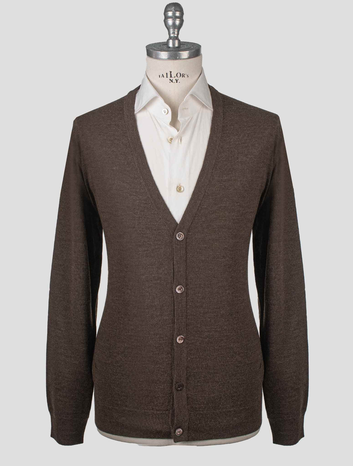 Isaia Isaia Brown Wool Sweater Cardigan Brown 000