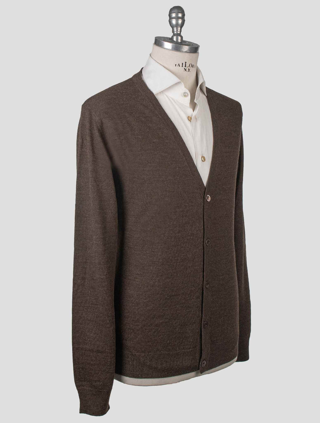 Isaia Isaia Brown Wool Sweater Cardigan Brown 001