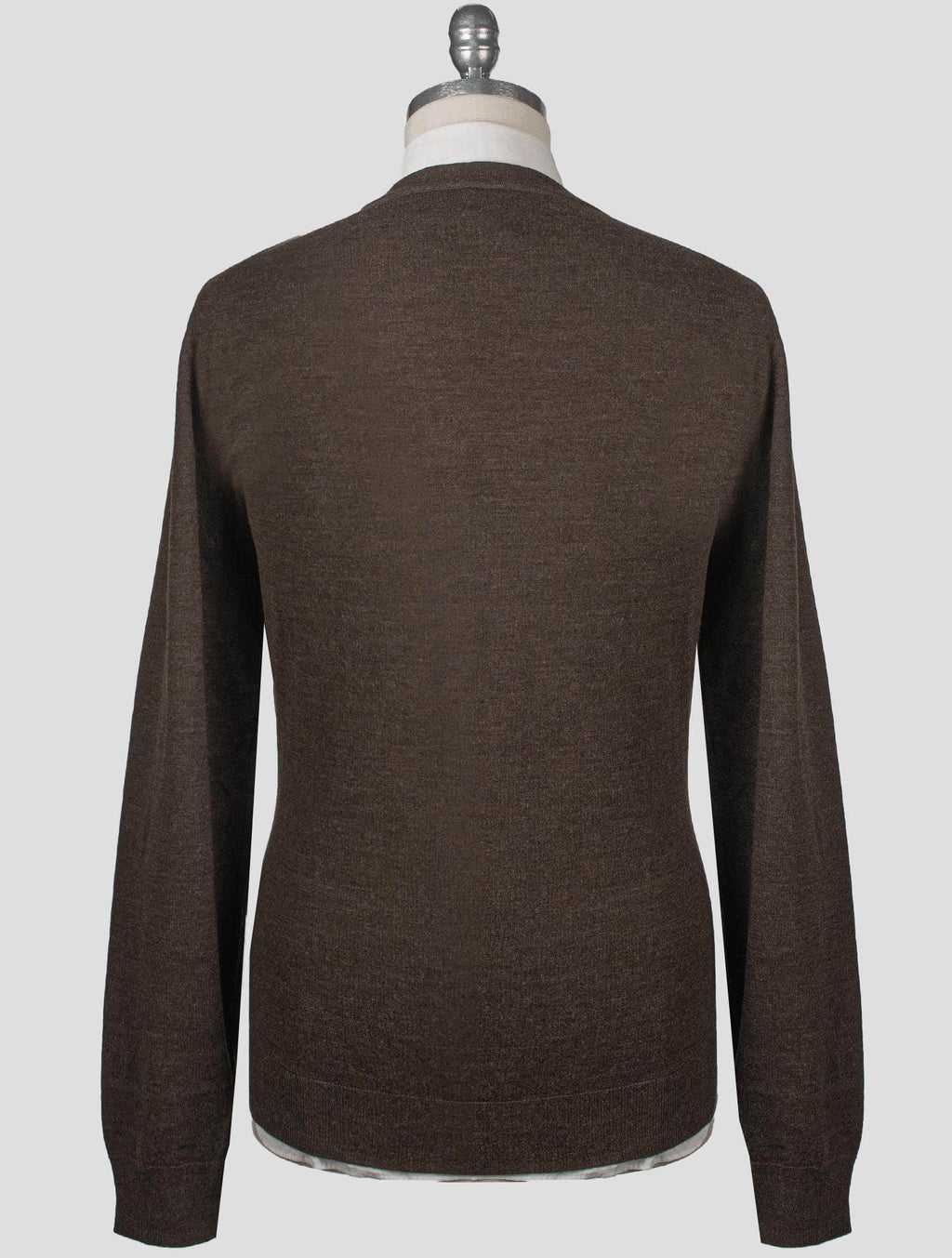 Isaia Brown Wool Sweater Cardigan