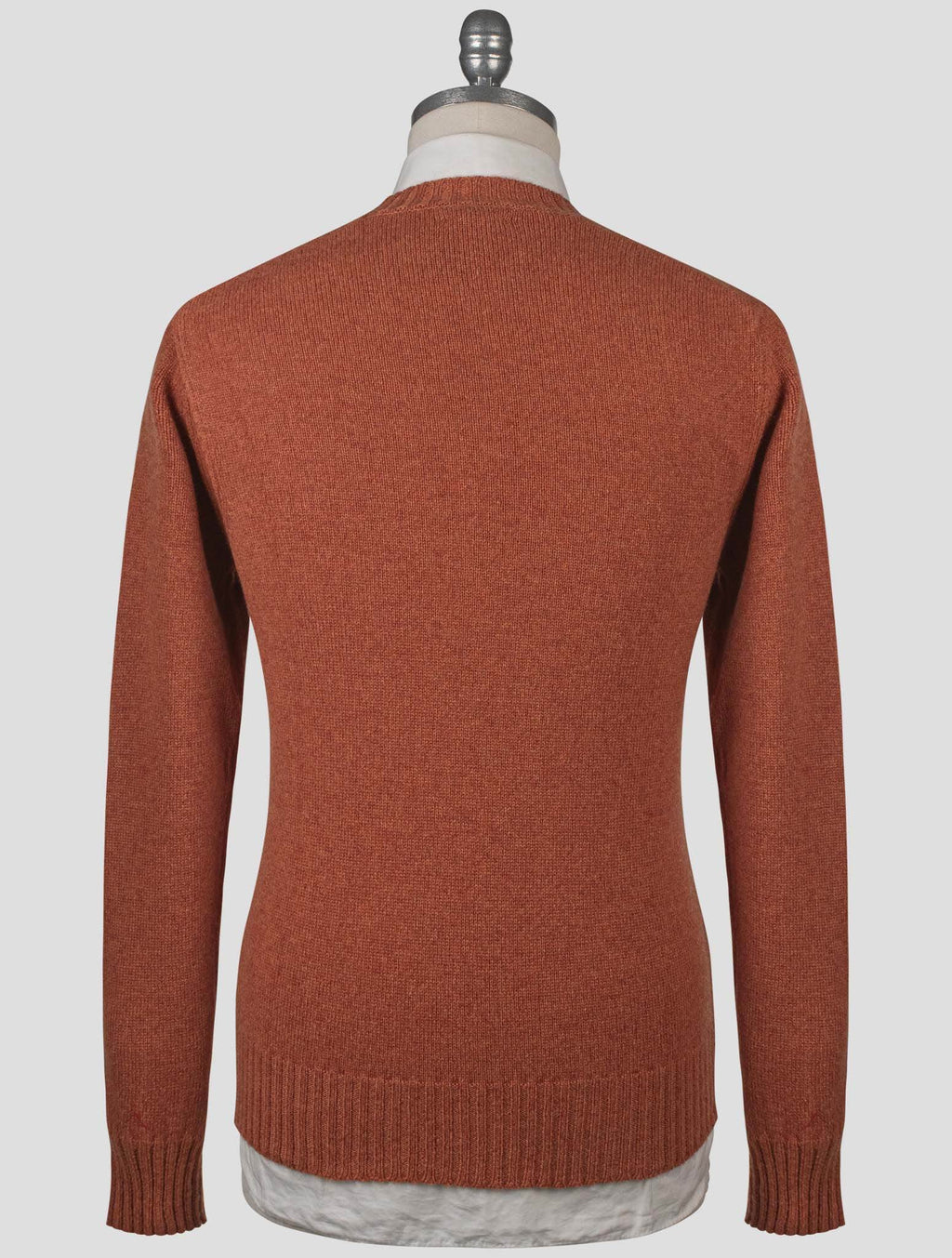Isaia Orange Cashmere Sweater Crewneck
