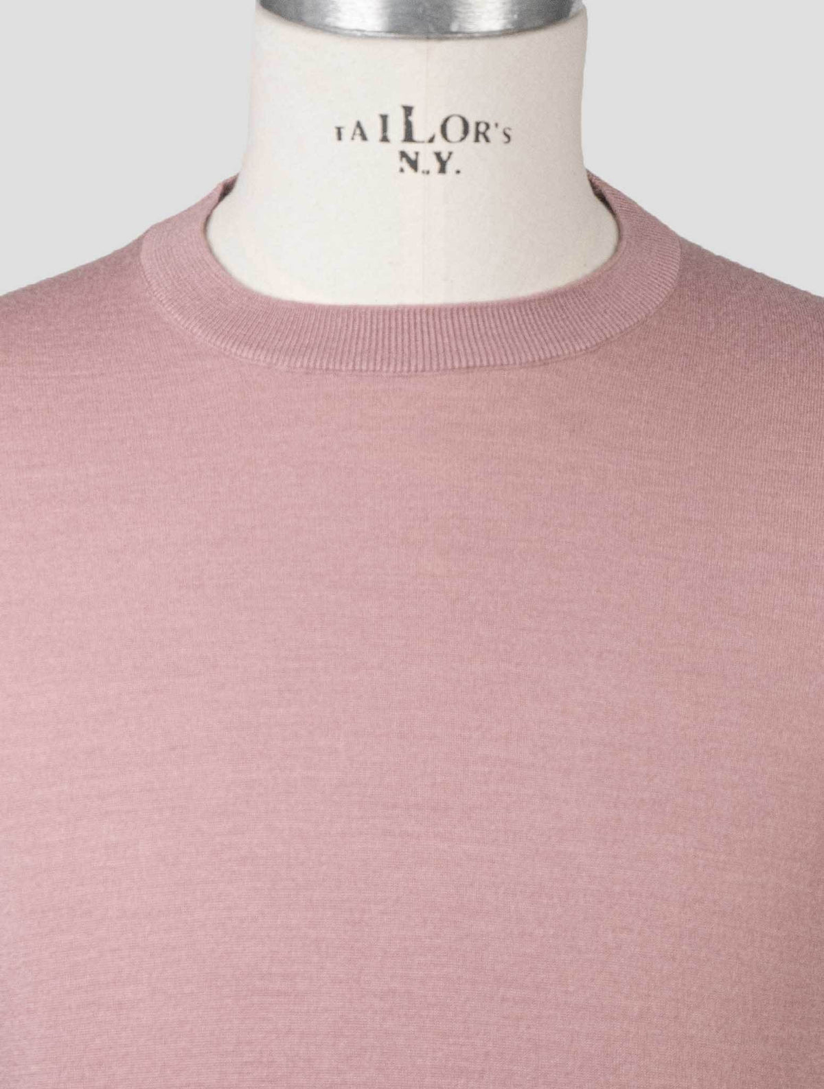 Isaia Pink Wool Cashmere Silk T-Shirt