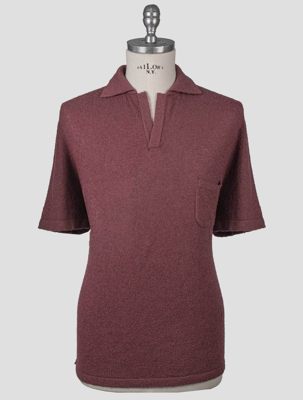 Isaia Isaia Burgundy Silk Cashmere Polo Burgundy