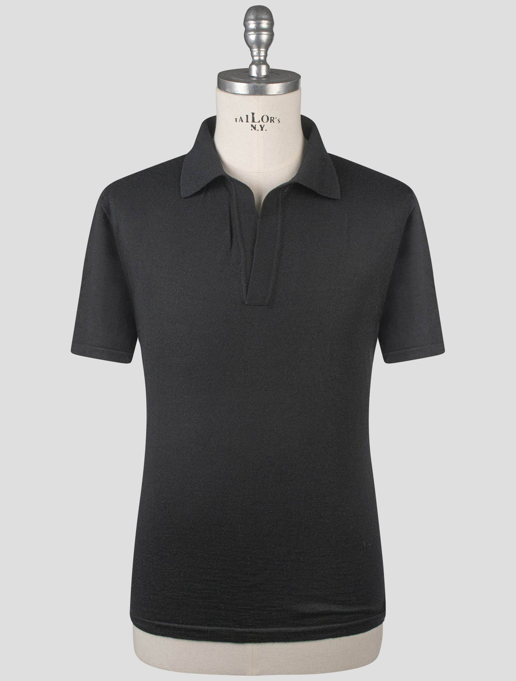Isaia Black Cashmere Polo