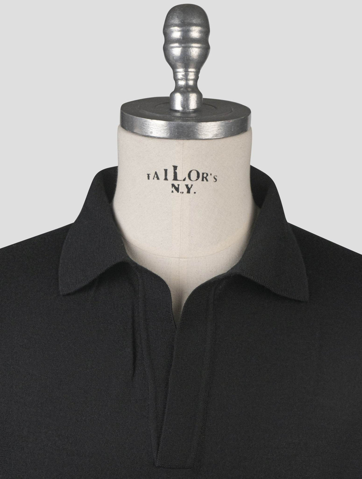 Isaia Black Cashmere Polo