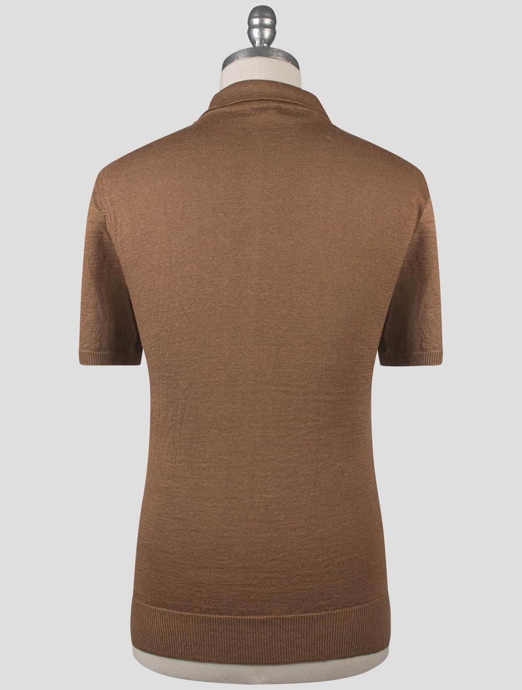 Isaia Brown Linen Cotton Polo