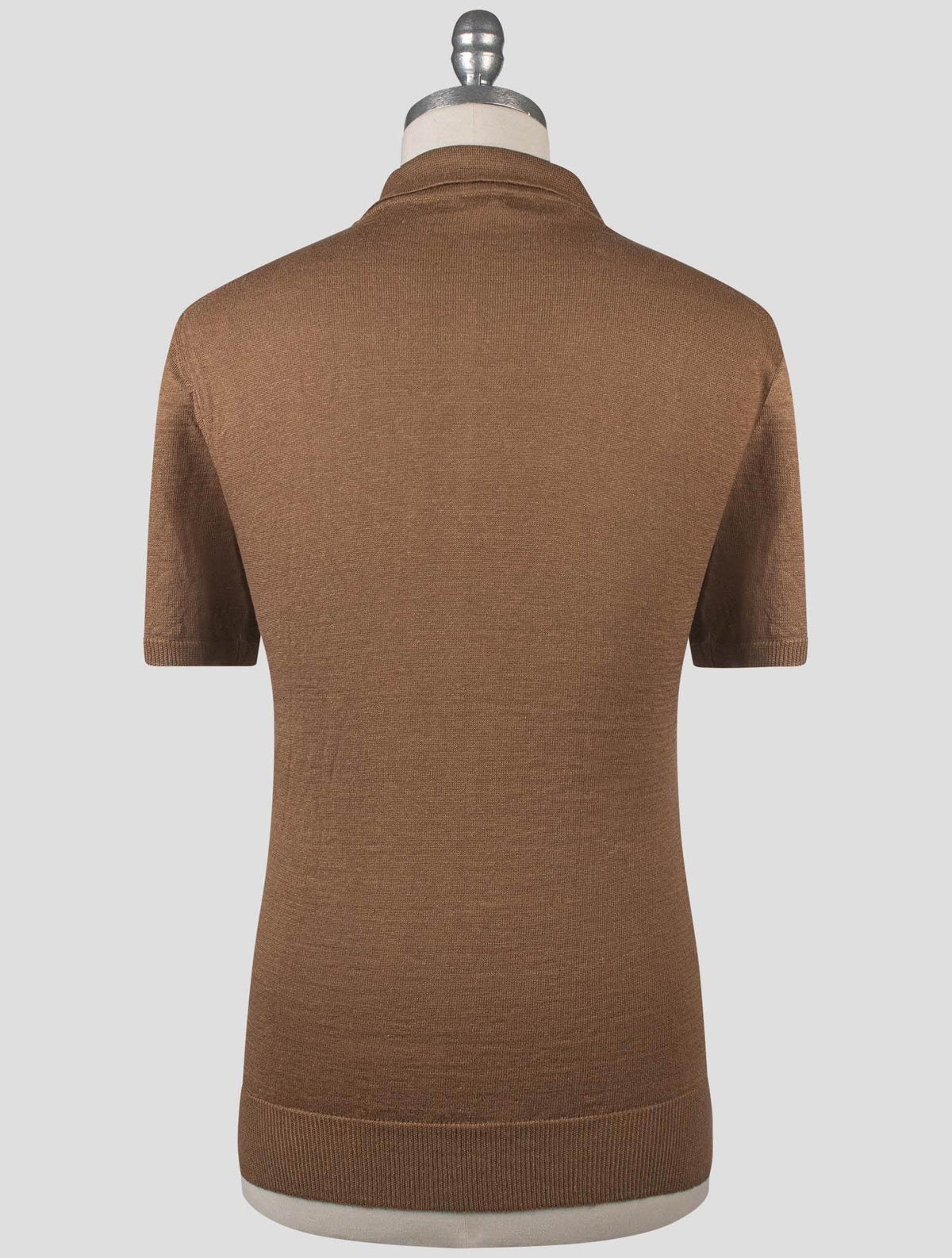Isaia Brown Linen Cotton Polo