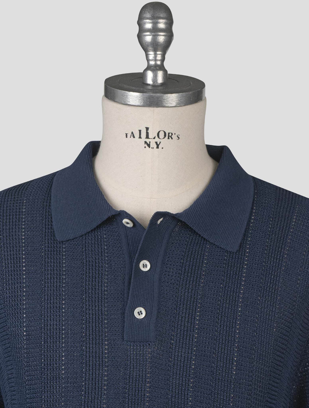 Isaia Blue Cotton Polo