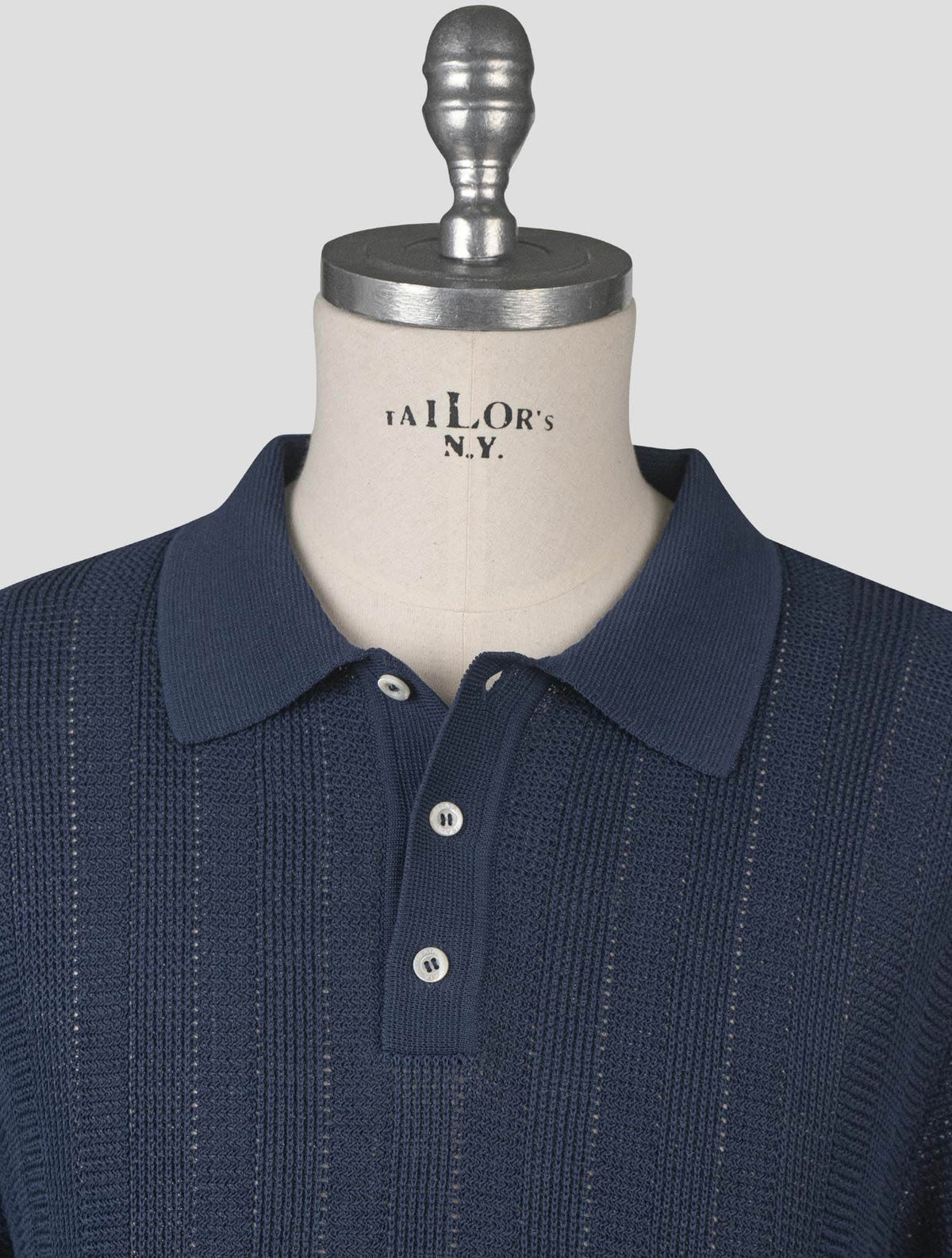 Isaia Blue Cotton Polo