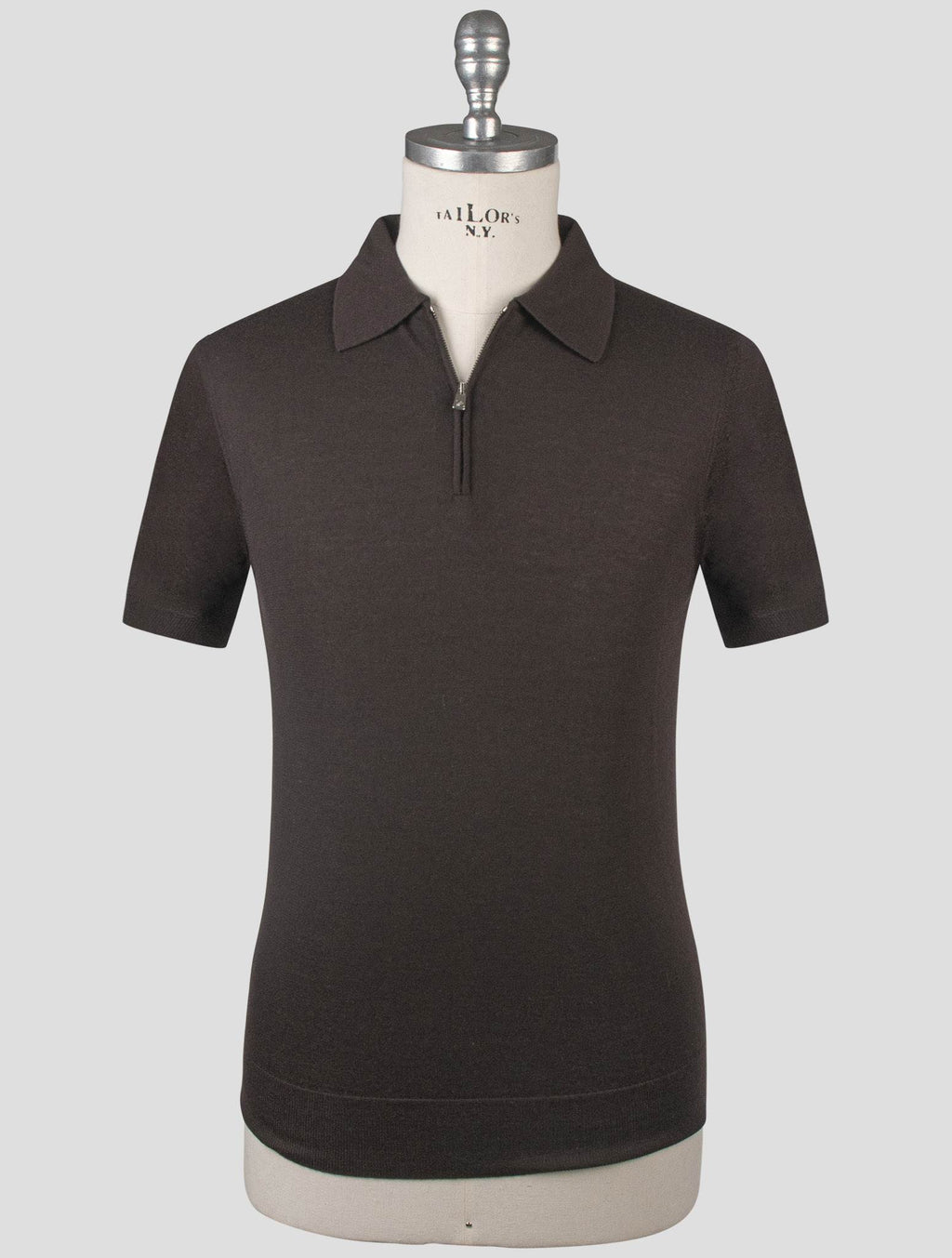 Isaia Brown Cashmere Polo