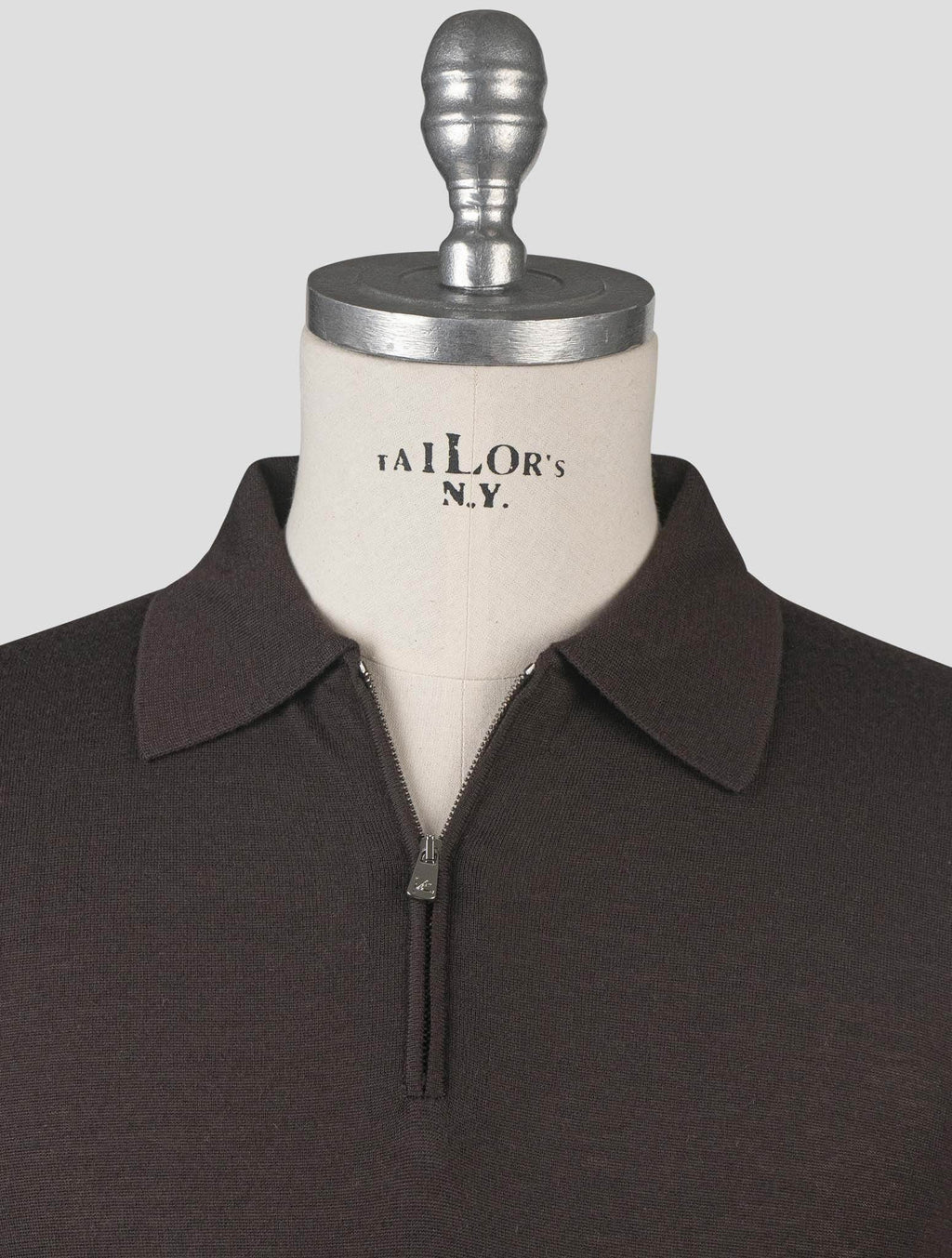 Isaia Brown Cashmere Polo
