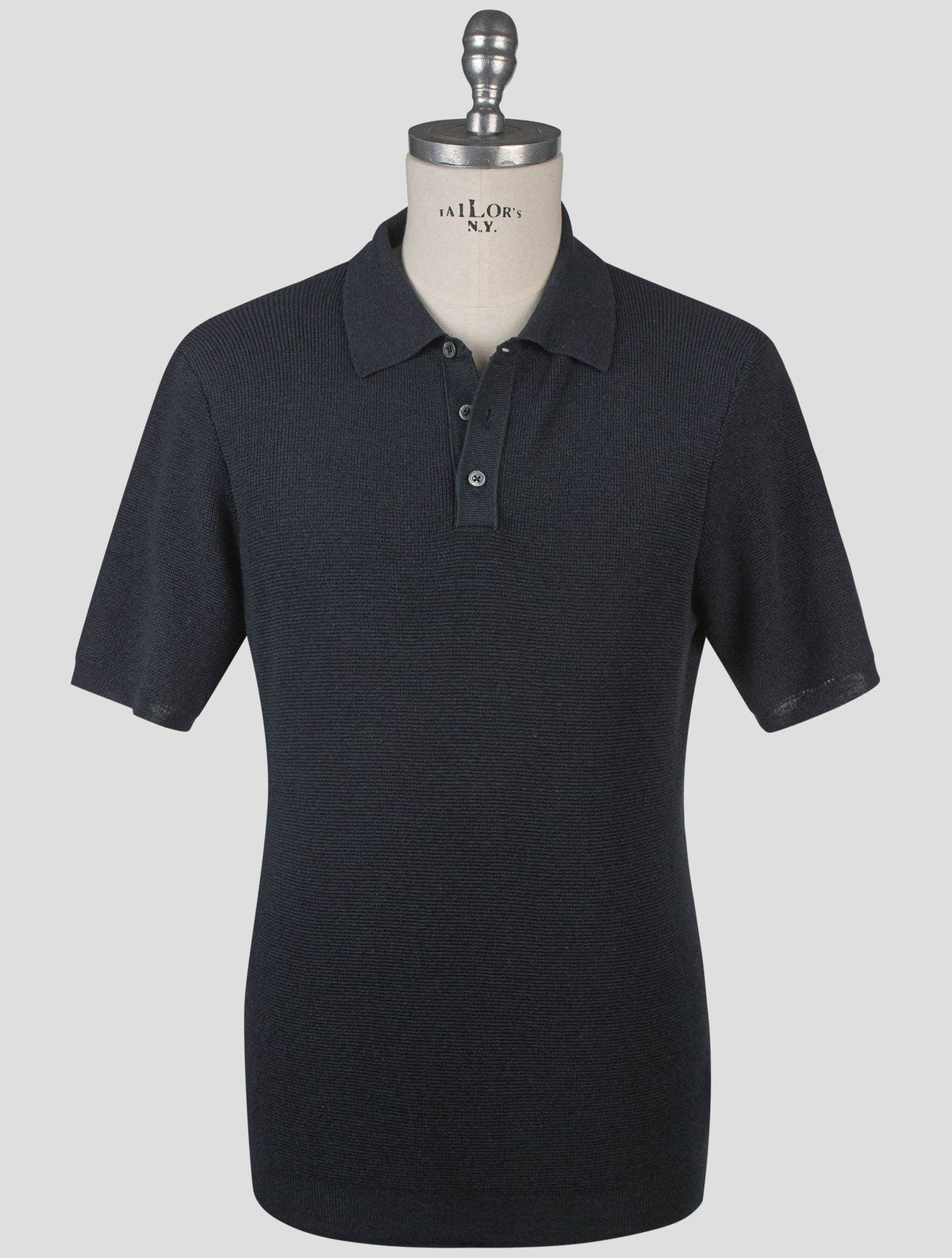 Isaia Blue Silk Cashmere Polo