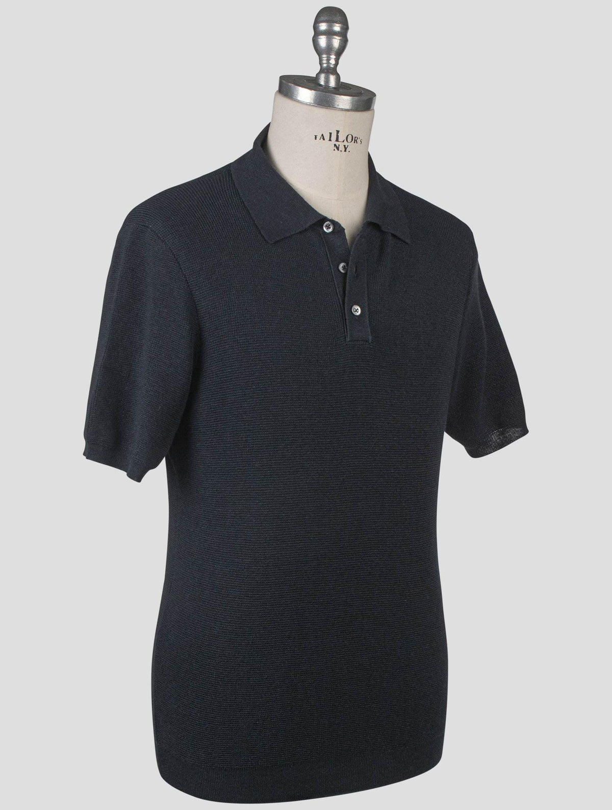 Isaia Isaia Blue Silk Cashmere Polo Blue 001