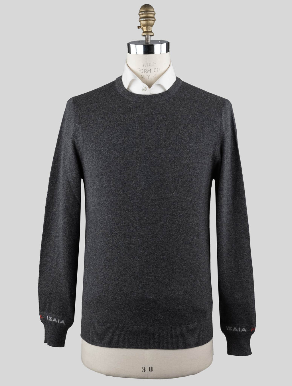 Isaia Gray Cashmere Sweater Crewneck