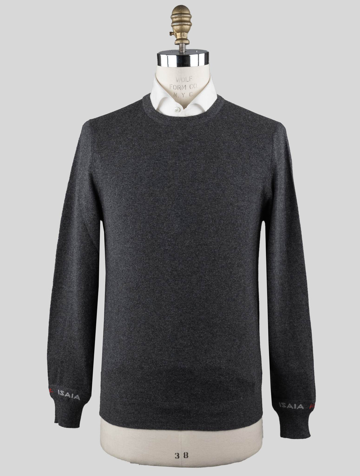 Isaia Gray Cashmere Sweater Crewneck