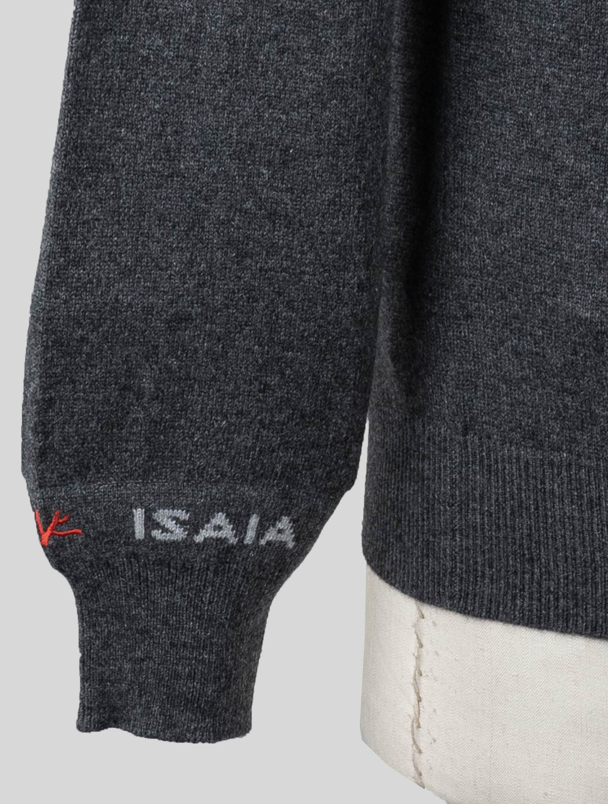 Isaia Gray Cashmere Sweater Crewneck