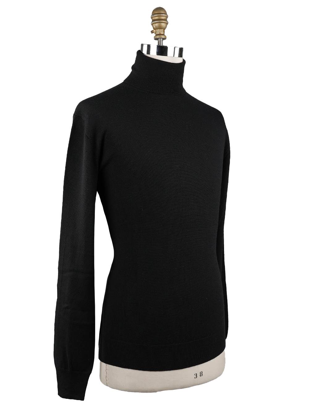 Isaia Isaia Black Wool Sweater Turtleneck Black 001