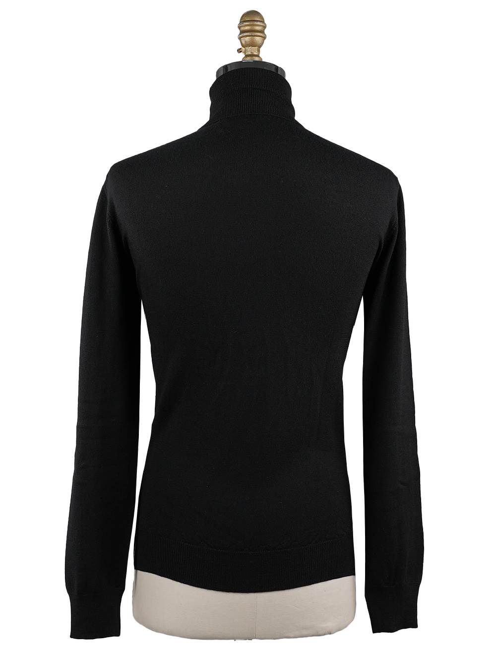 Isaia Black Wool Sweater Turtleneck
