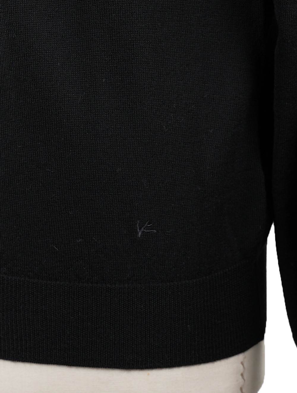 Isaia Black Wool Sweater Turtleneck