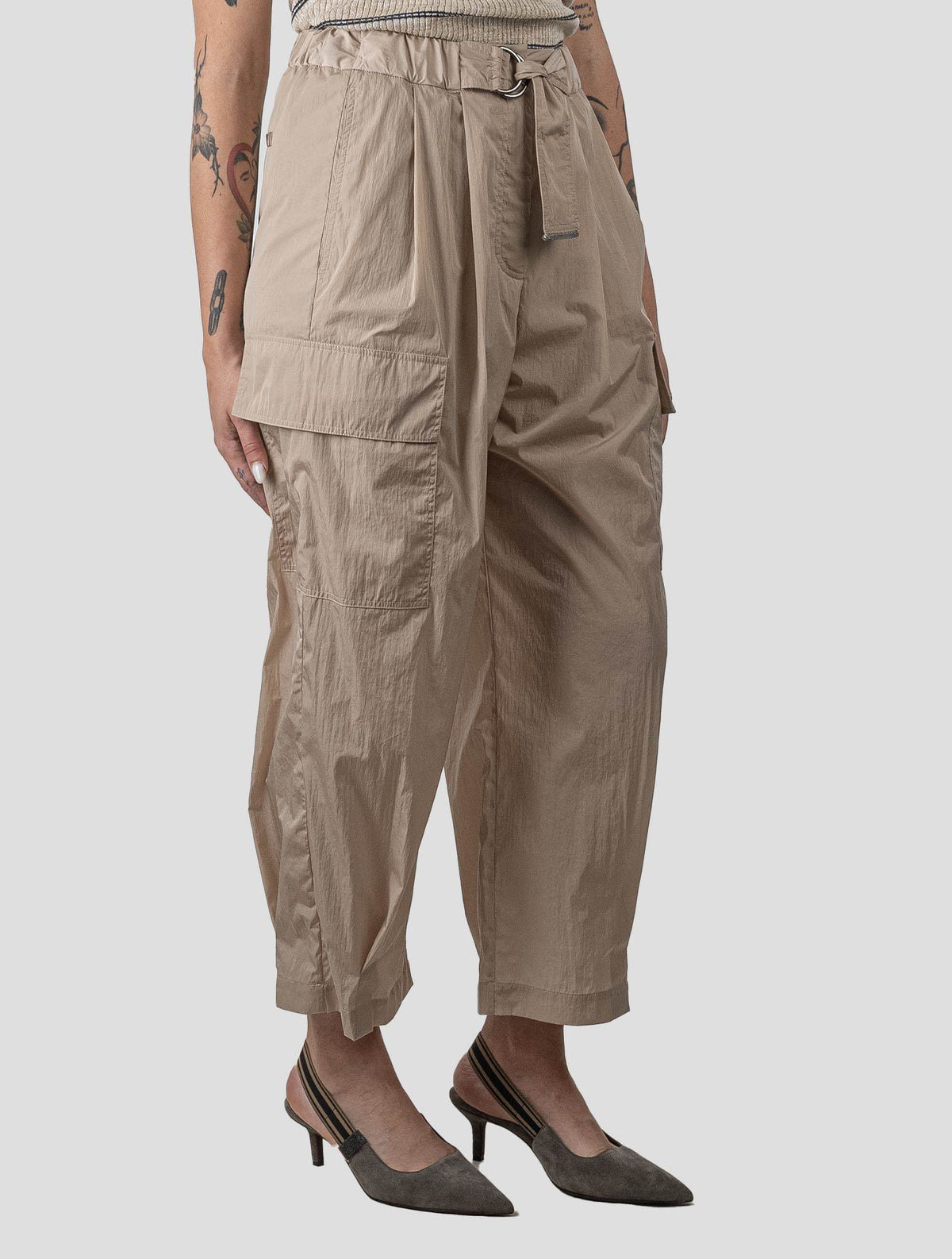 Brunello Cucinelli Brunello Cucinelli Beige Pl Cargo Pants Beige 001