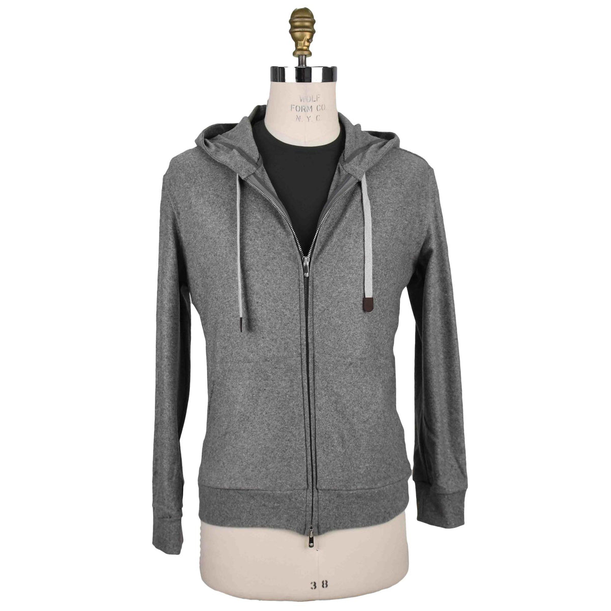 Marco Pescarolo Marco Pescarolo Gray Cashmere Ea Full Zip Sweater Gray 000
