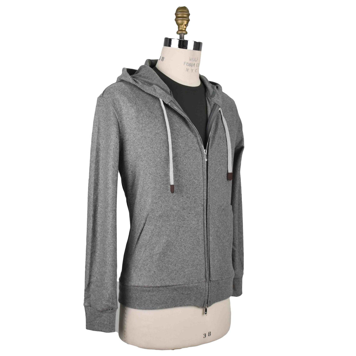 Marco Pescarolo Marco Pescarolo Gray Cashmere Ea Full Zip Sweater Gray 001