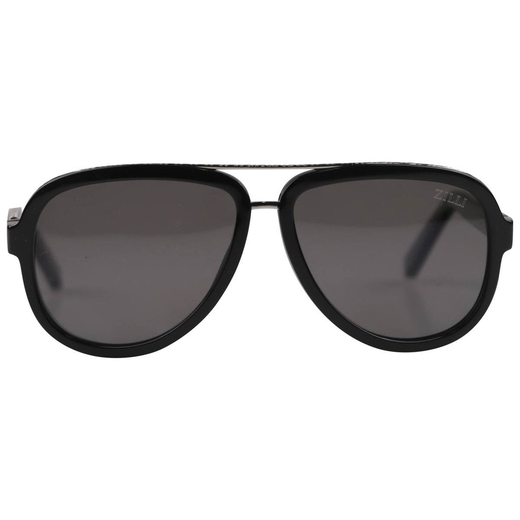 Zilli Zilli Black Silver Acetate Sunglasses Mod. James Black/Silver 000