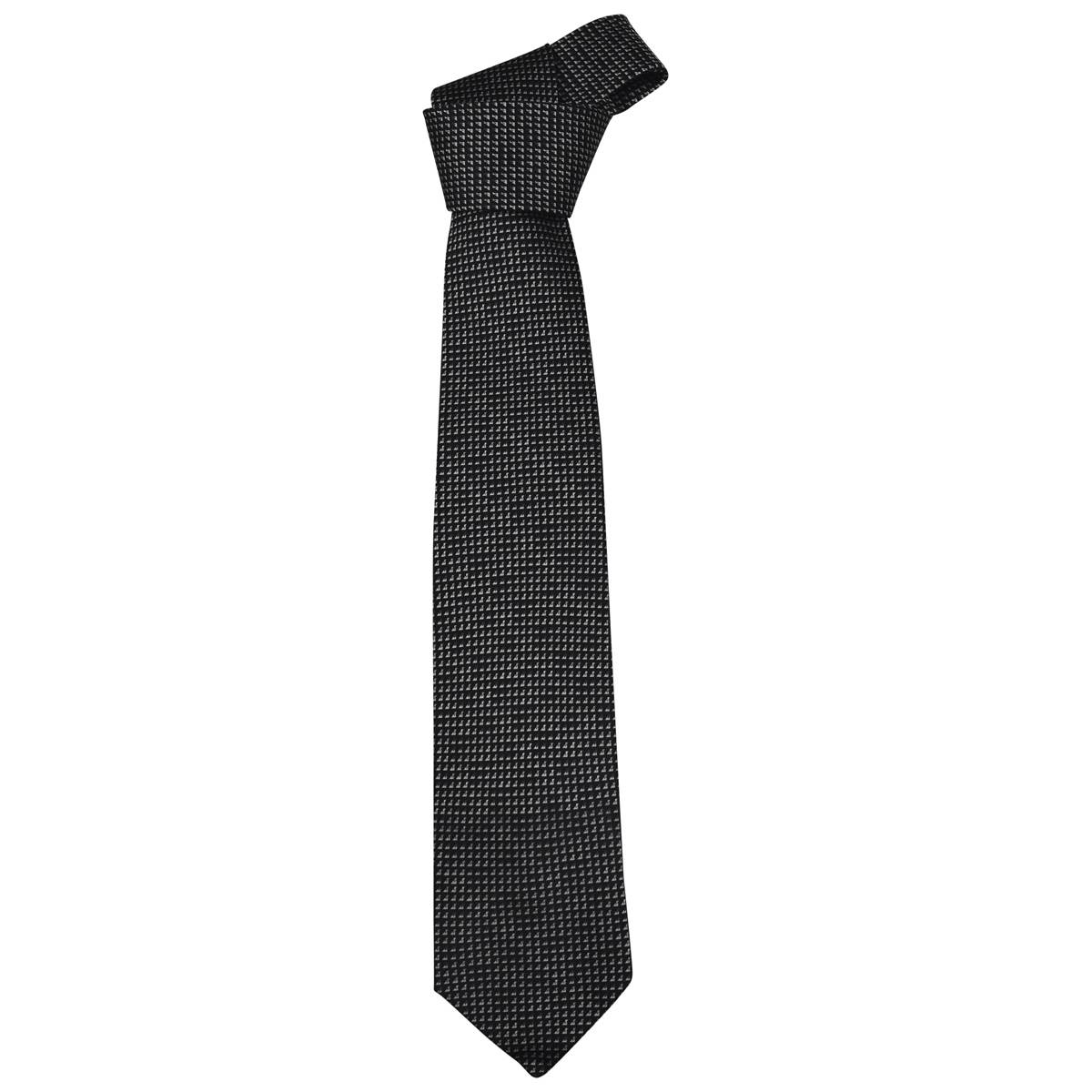 Zilli Zilli Black White Silk Tie Black/White 000
