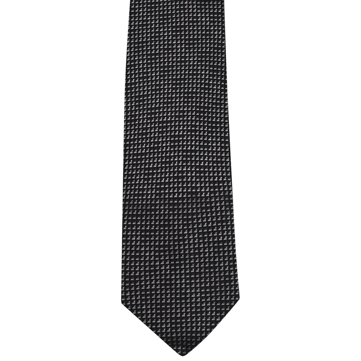Zilli Zilli Black White Silk Tie Black/White 001