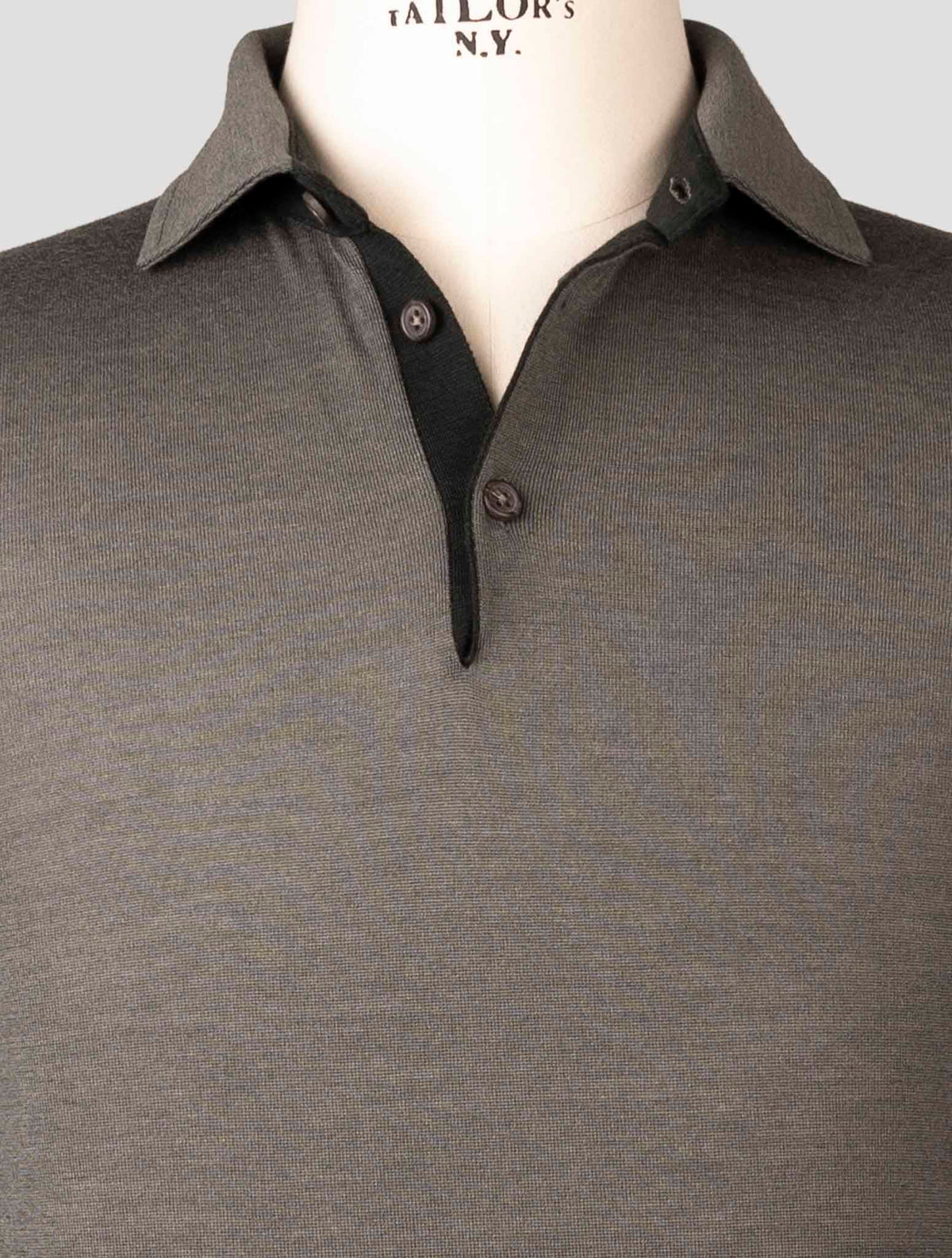 Fioroni Green Cashmere Silk Sweater Polo