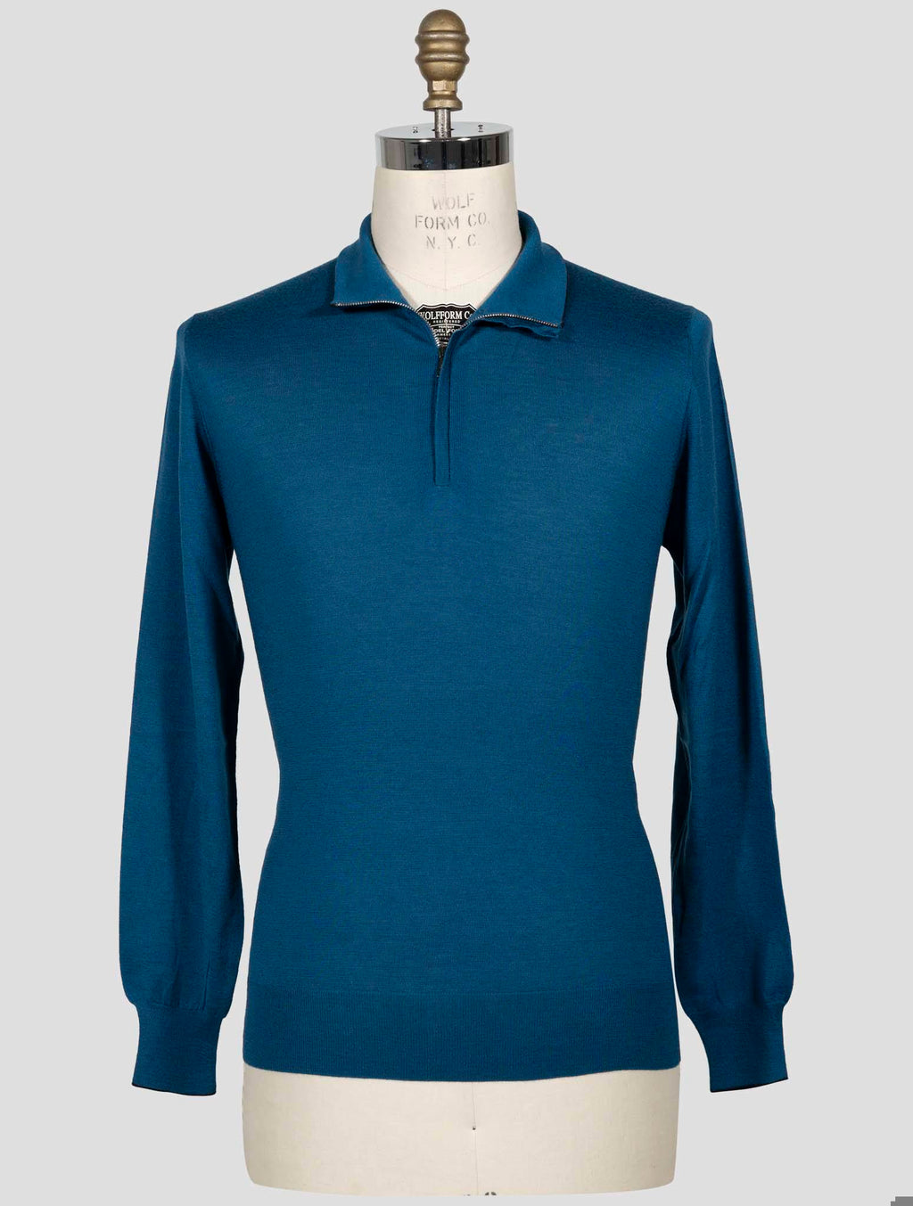 Fioroni Fioroni Blue Cashmere Silk Half Zip Blue 000