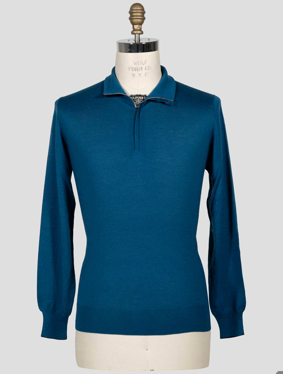 Fioroni Fioroni Blue Cashmere Silk Half Zip Blue 000