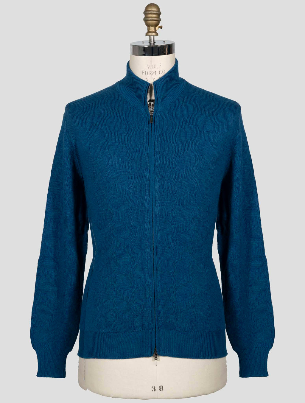 Fioron Blue Cashmere Sweater Full Zip