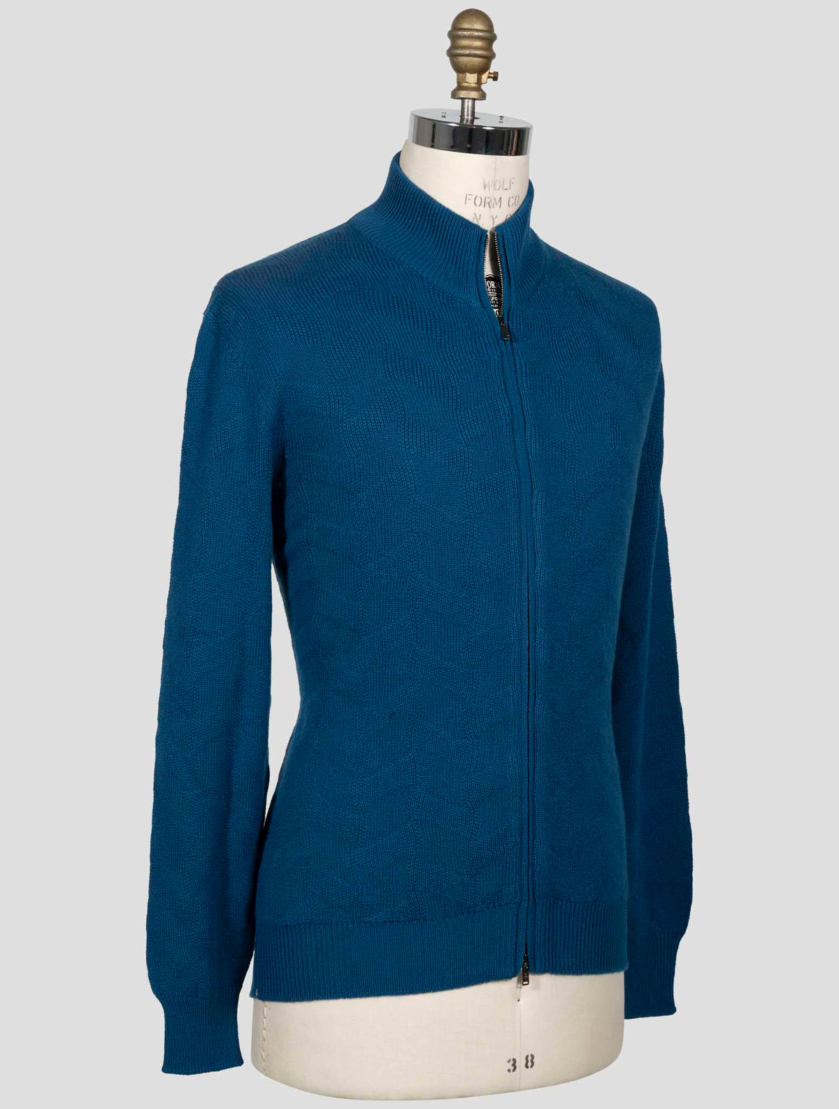 Fioroni Fioron Blue Cashmere Sweater Full Zip Blue 001