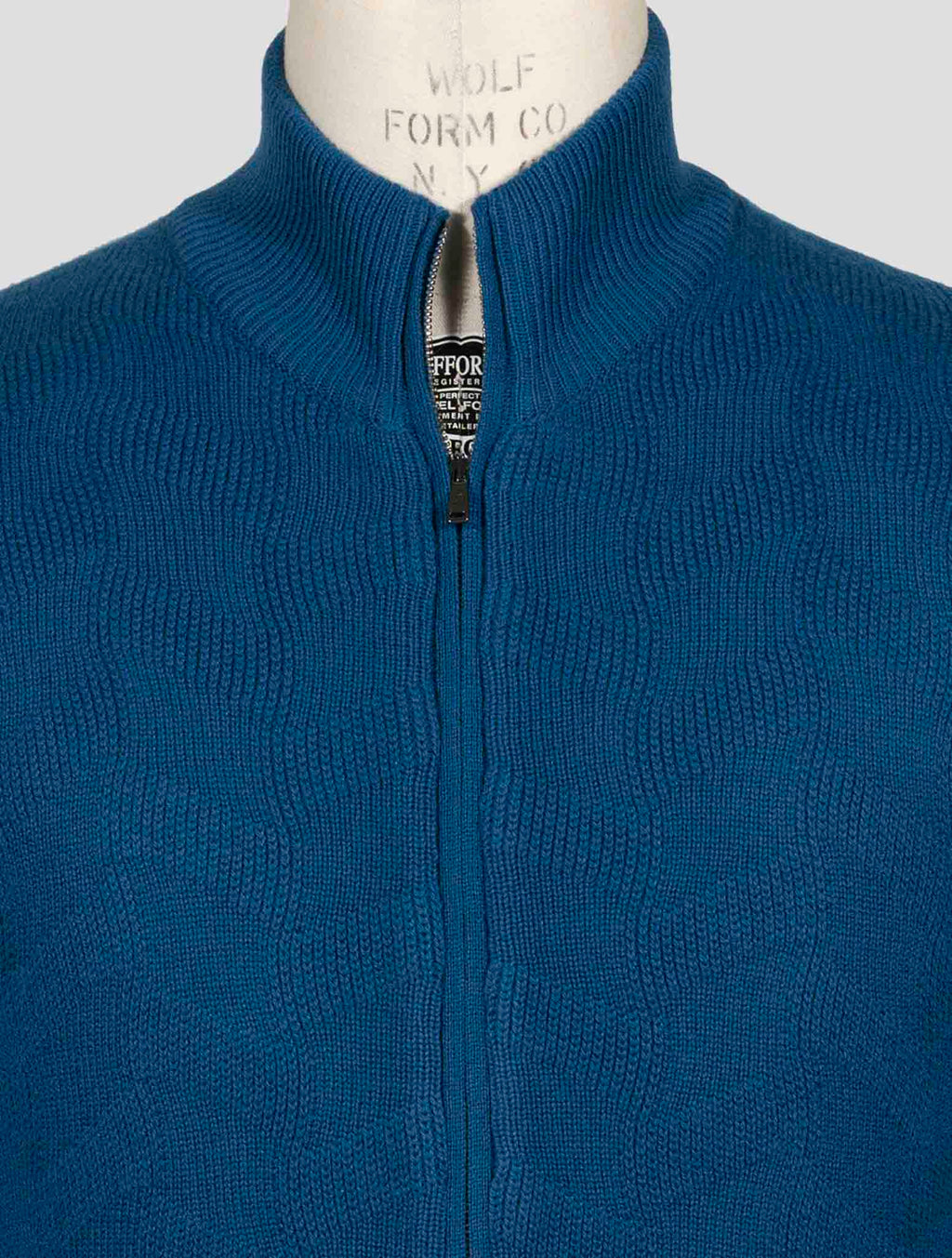 Fioron Blue Cashmere Sweater Full Zip
