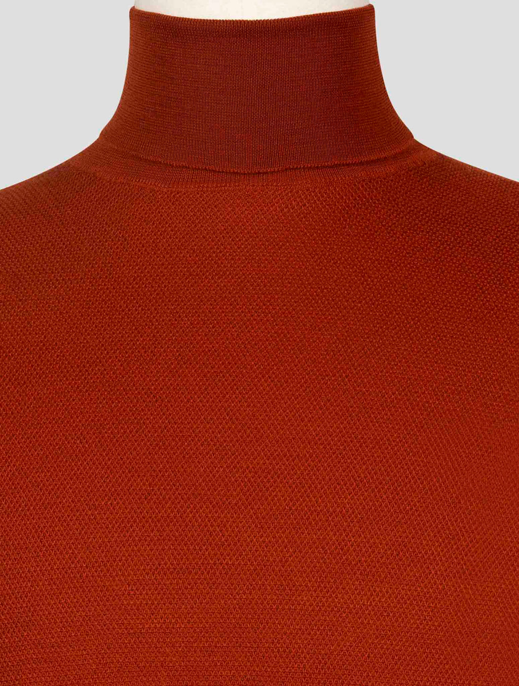 Fioroni Orange Wool Cashmere Sweater Turtleneck