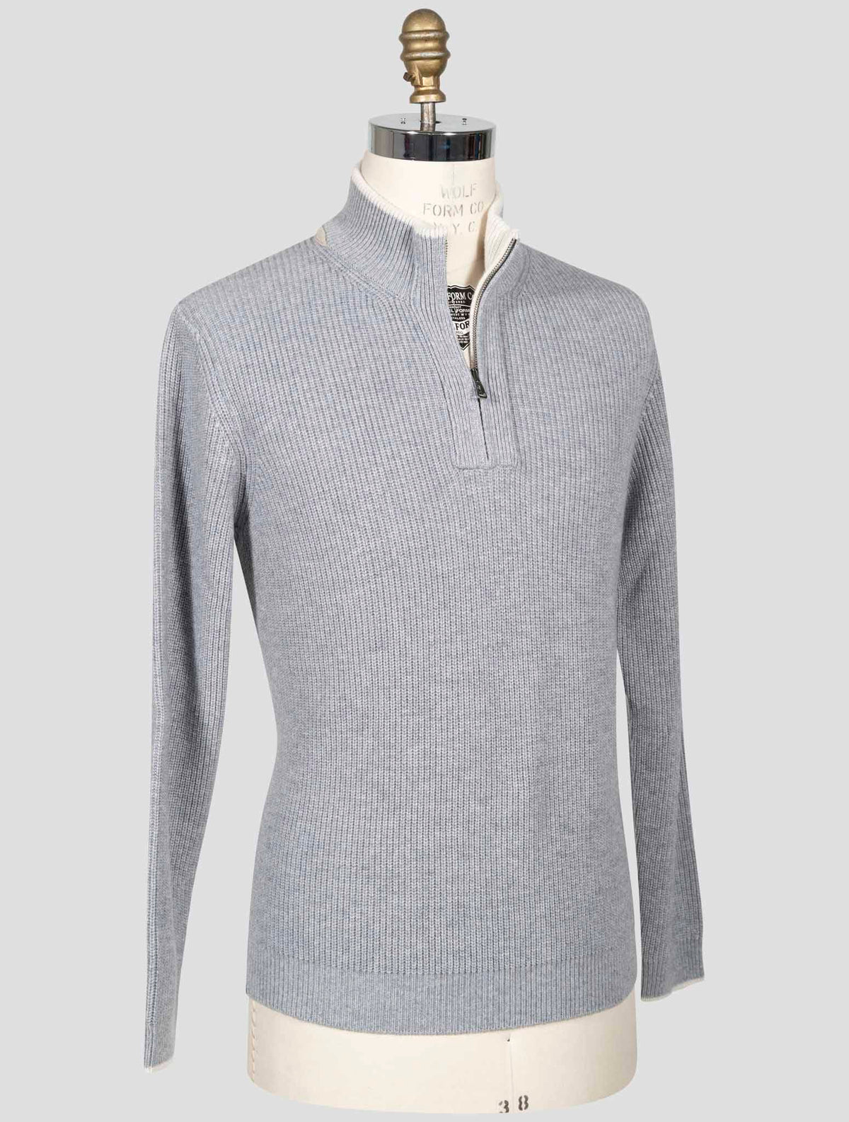 Fioroni Fioroni Gray Cashmere Sweater Half Zip Gray 001
