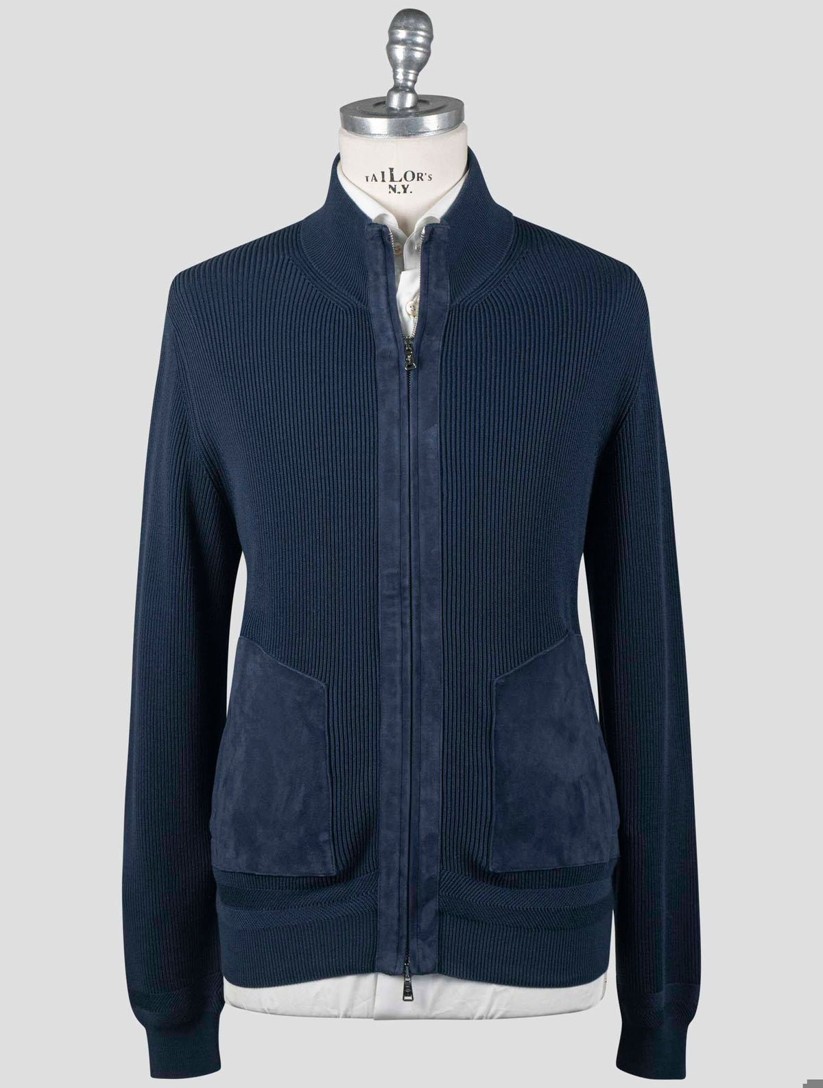Fioroni Blue Cotton Coat