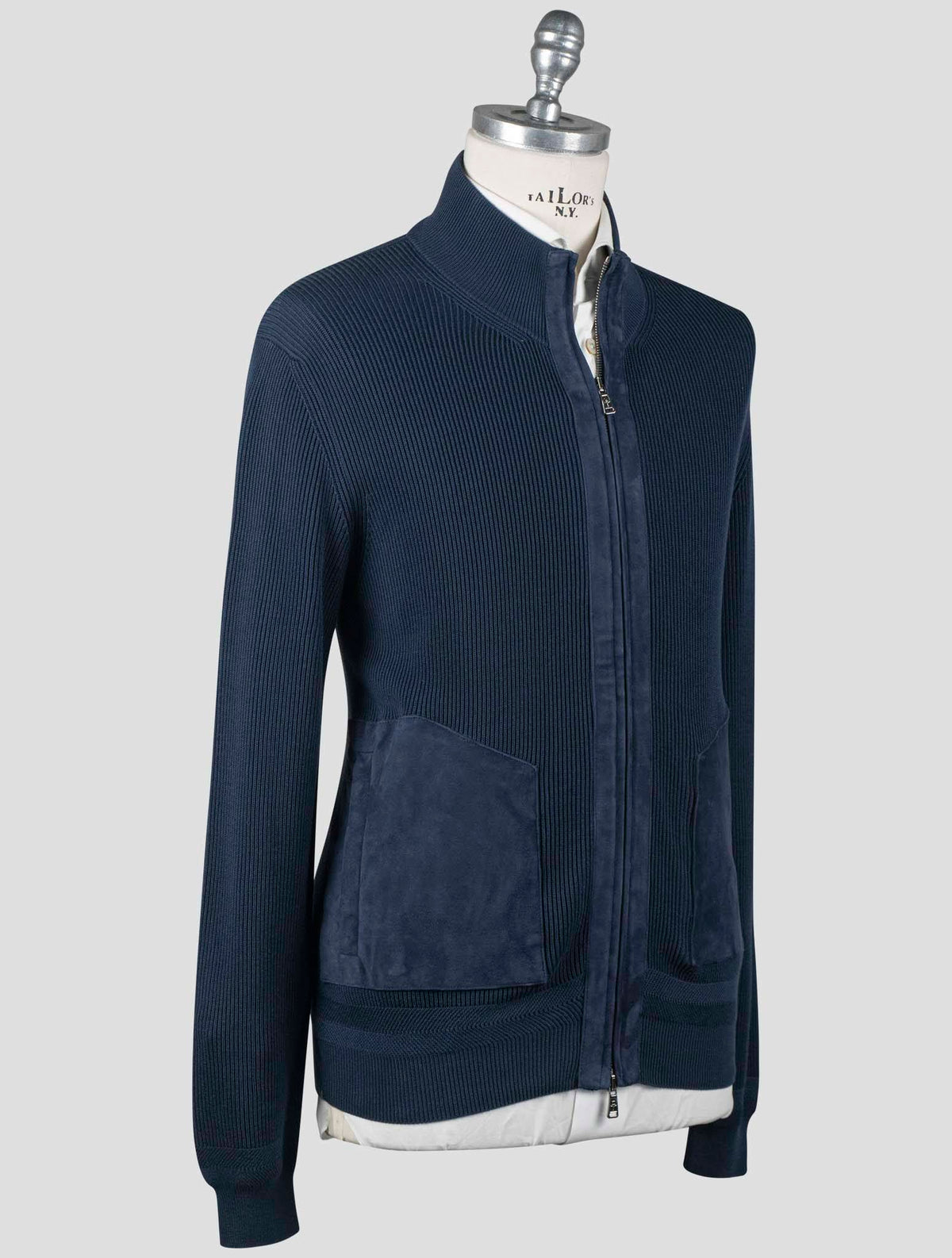 Fioroni Fioroni Blue Cotton Coat Blue 001