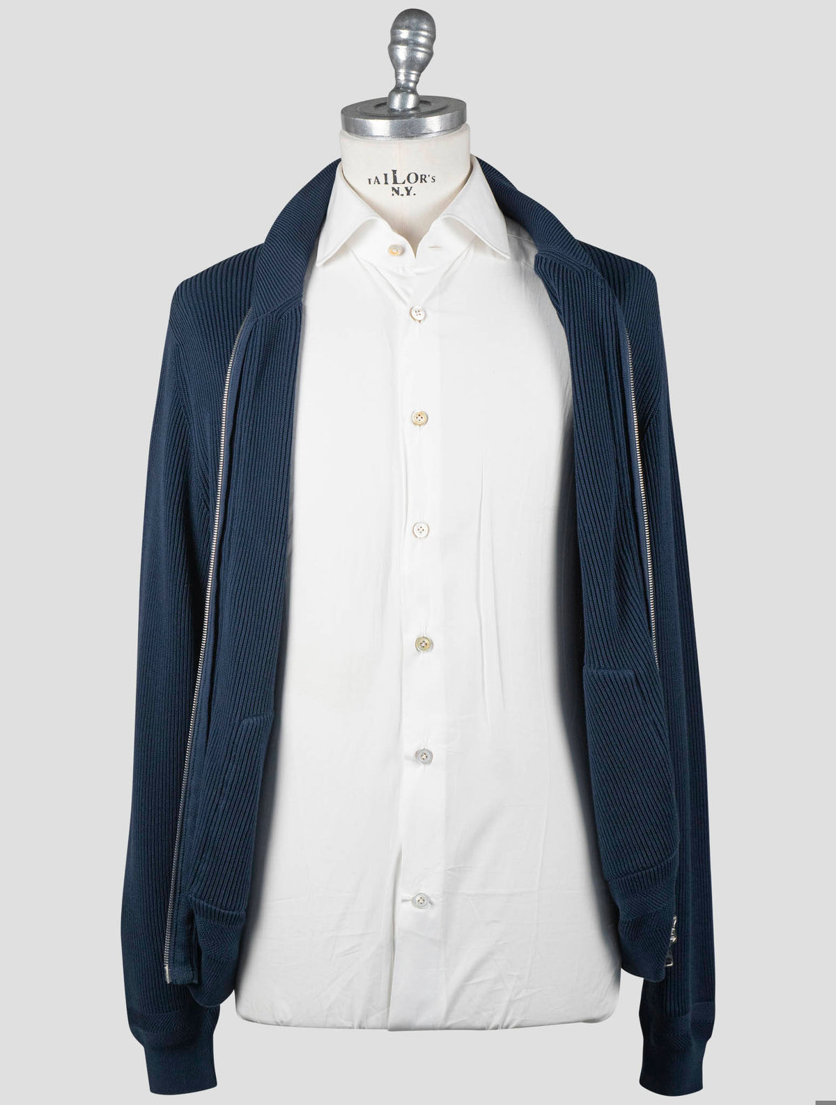 Fioroni Blue Cotton Coat