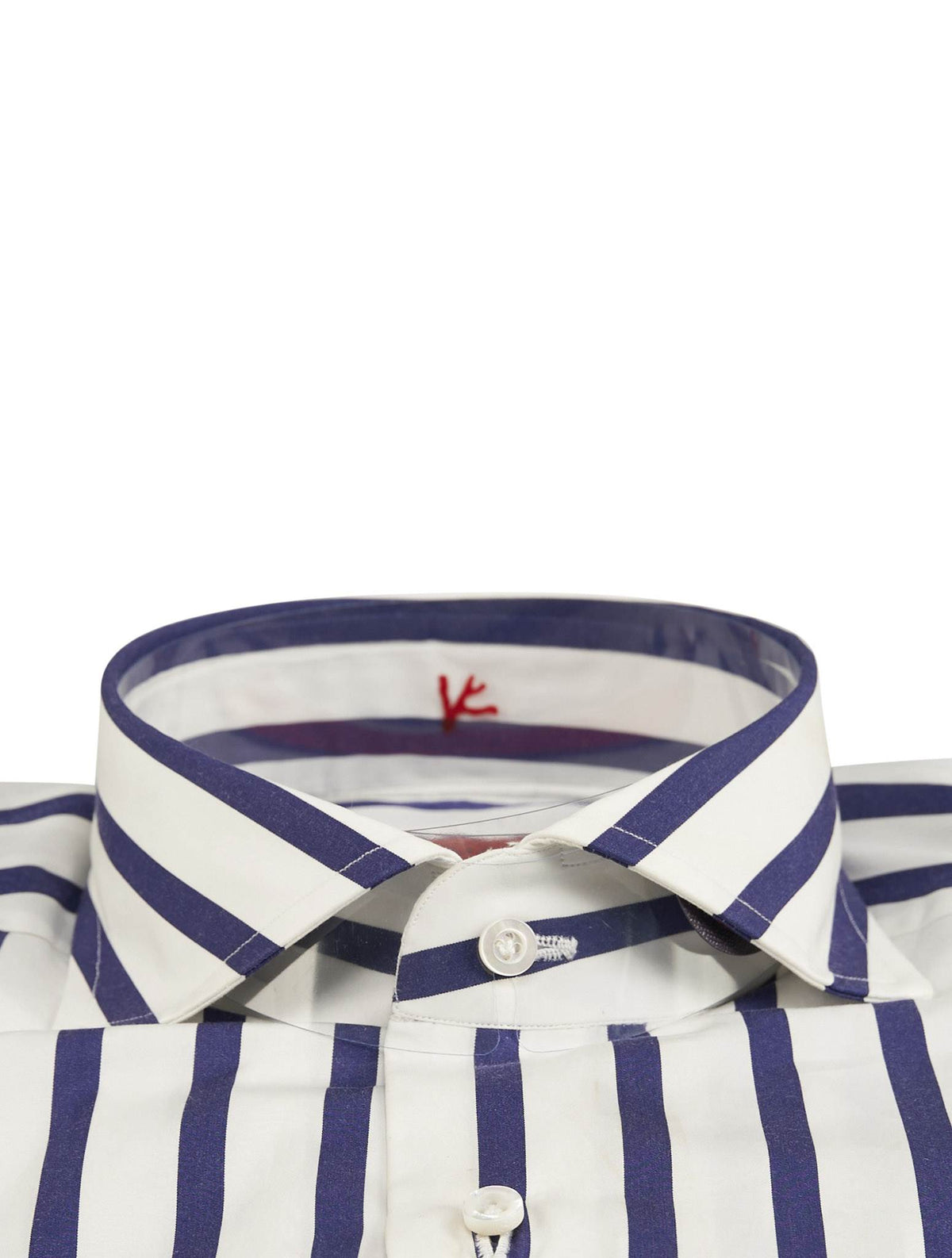 Isaia Isaia Blue White Cotton Shirt Blue / White 001