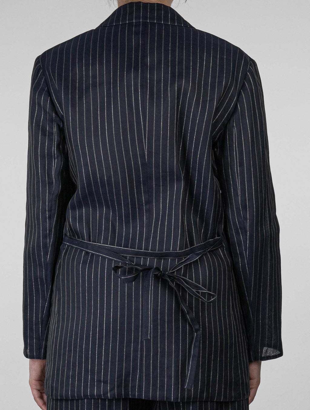Brunello Cucinelli Dark Blue Cotton Cupro Ea Blazer