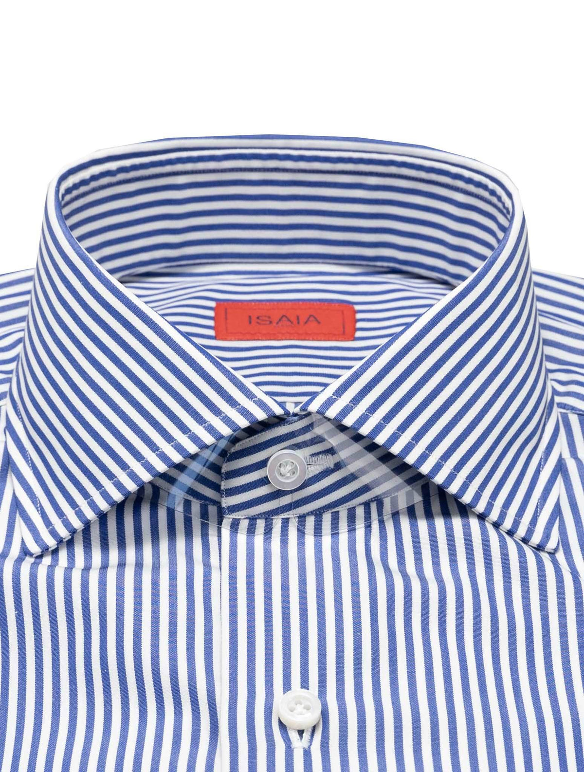 Isaia Isaia Blue White Cotton Shirt Blue / White 001
