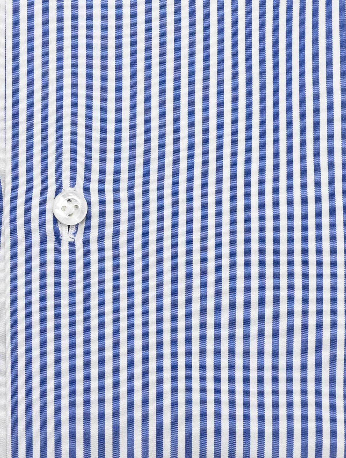 Isaia Blue White Cotton Shirt