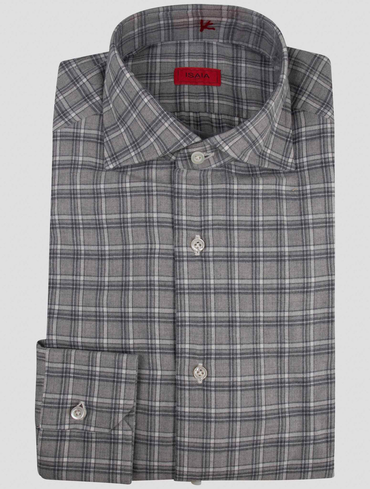 Isaia Isaia Gray Cotton Shirt Gray 000
